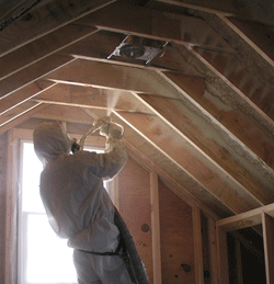  BC attic spray foam insulation